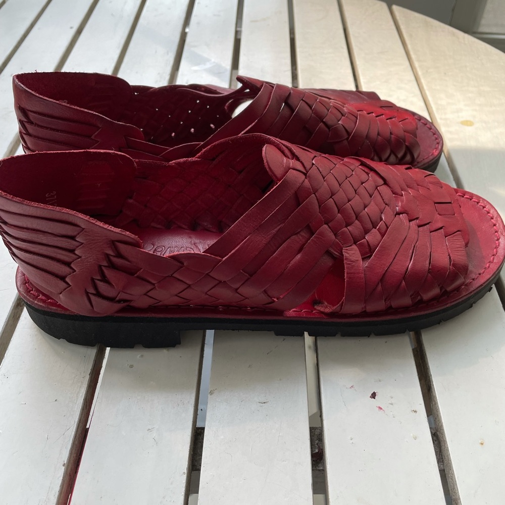 Brand X leather huarache sandals
